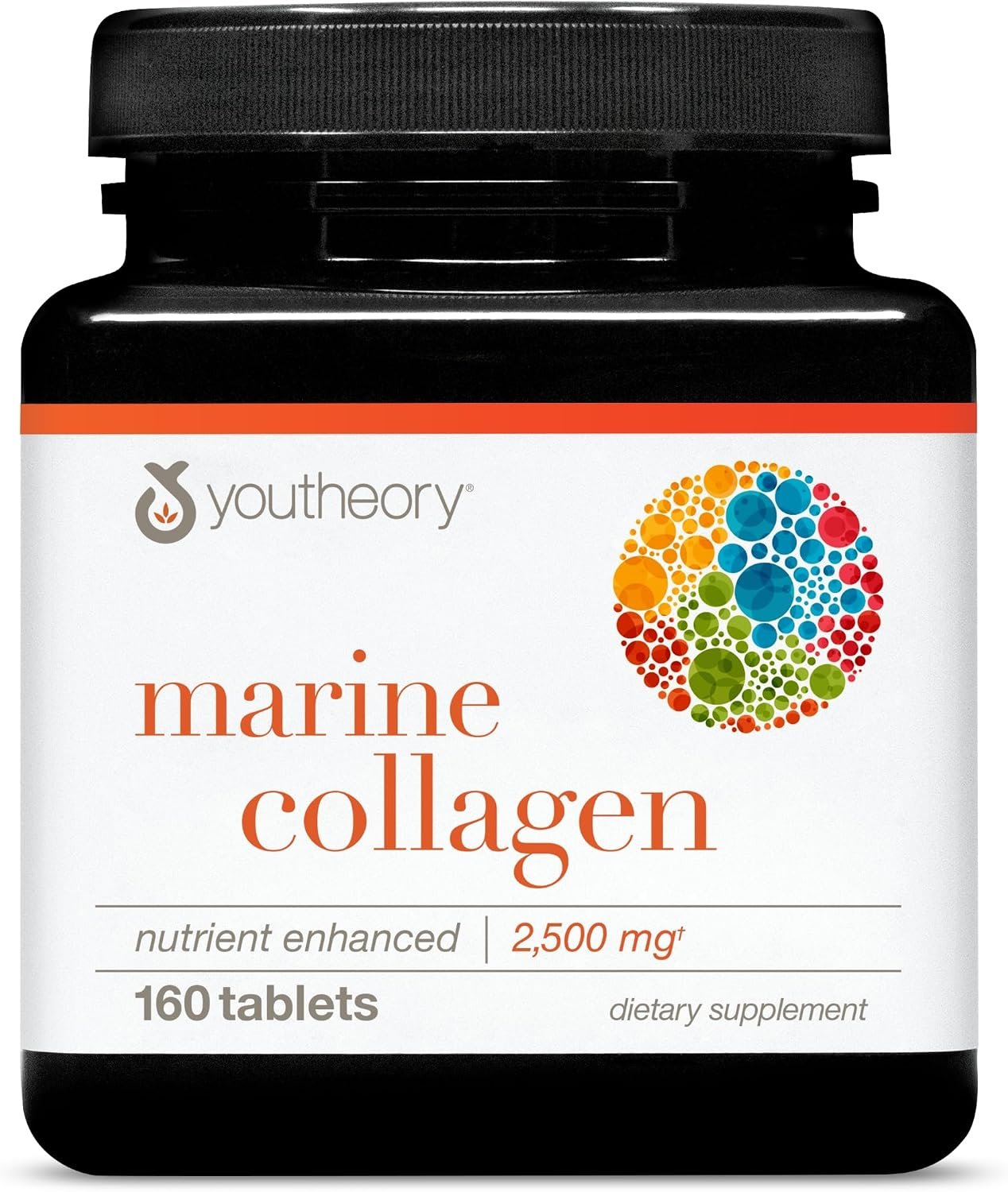 Youtheory Marine Collagen Tablets, 2,500 mg, 160 Tablets, 32-Day Supply