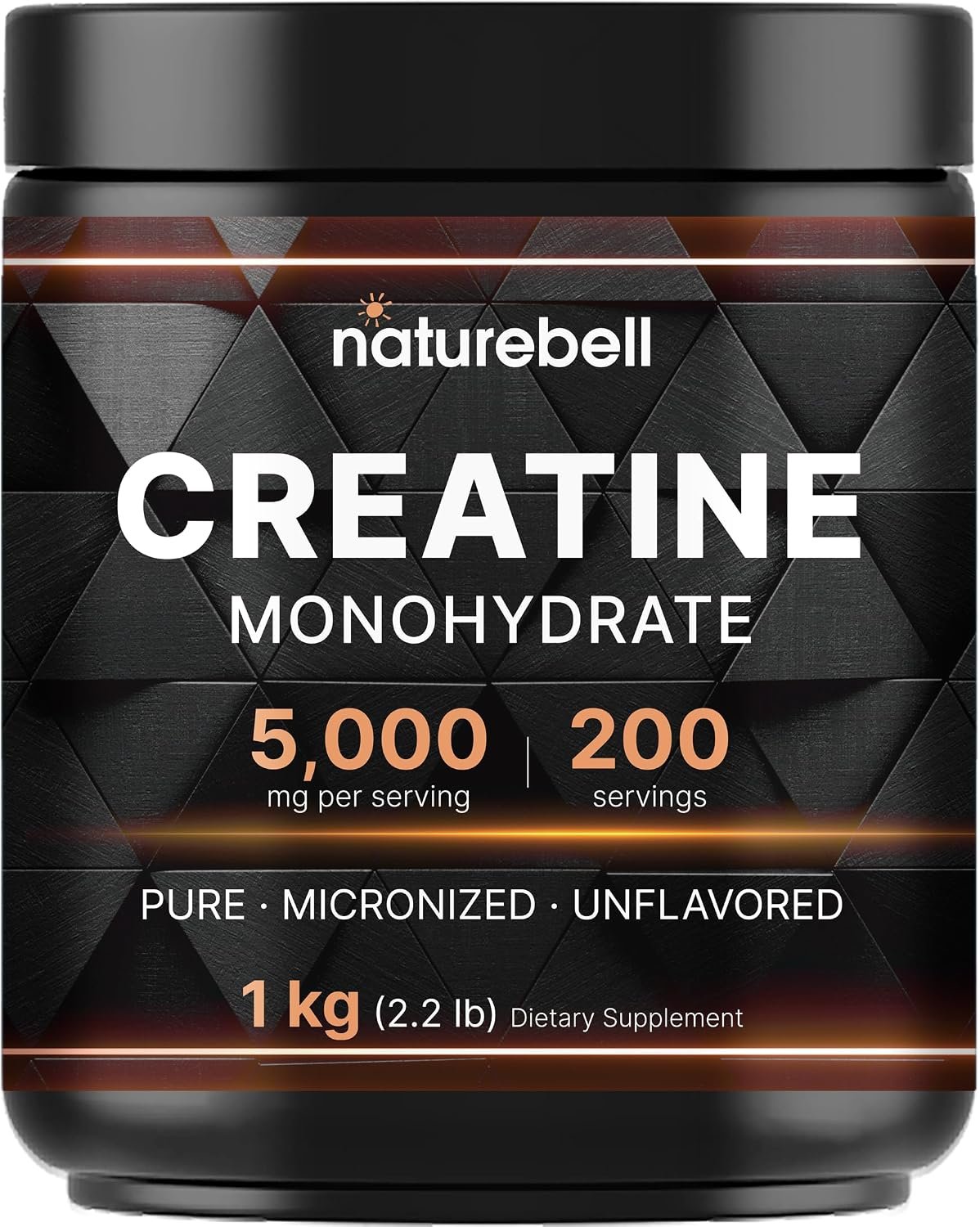 NatureBell Micronized Creatine Monohydrate Powder, 200 Servings