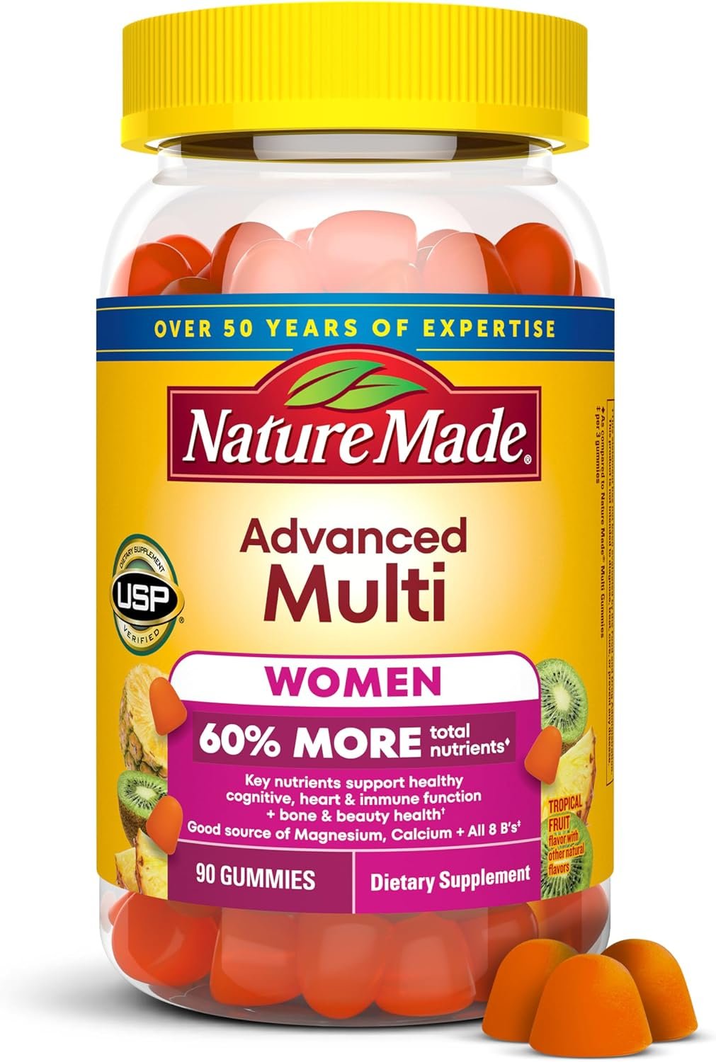 Nature Made Advanced Womens Gummy Multivitamins, 90 Multi Vitamin Gummies