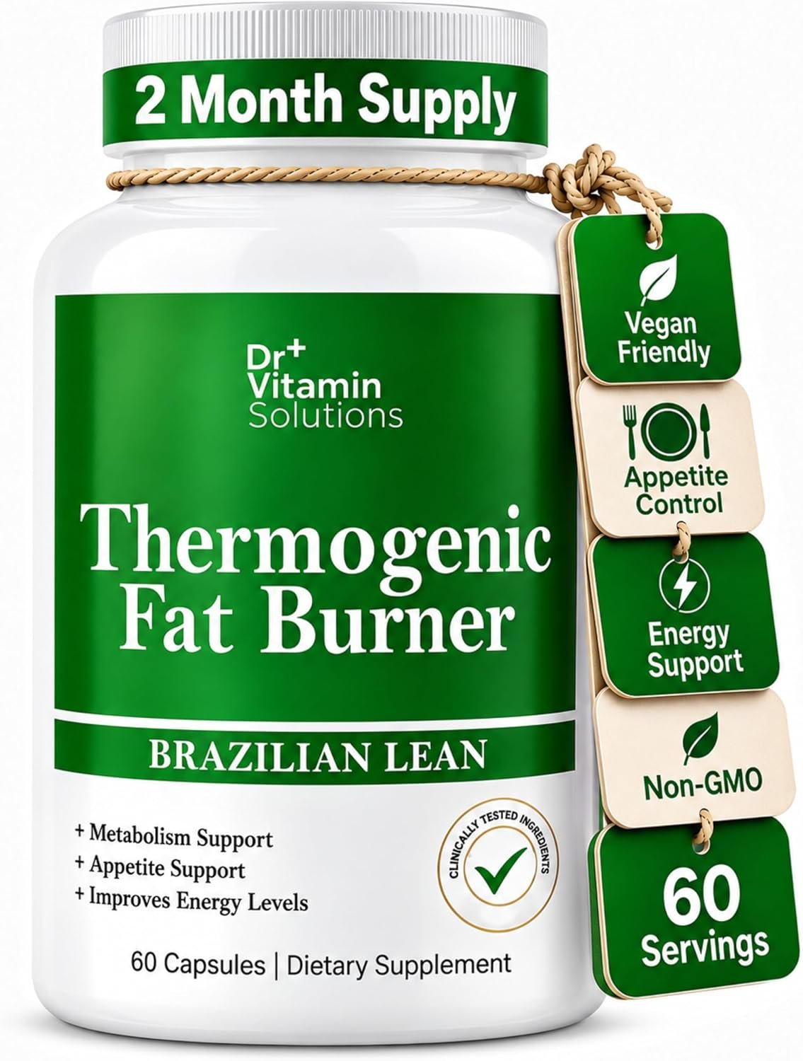 Thermogenic Fat Burner for Women, Weight Loss Pills, 60 Capsules
