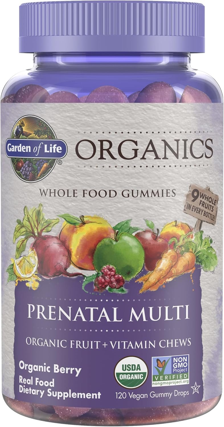 Garden of Life Organics Prenatal Multivitamin Gummies, 30 Day Supply