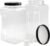 Cornucopia Brands Square Gallon Size Clear Plastic Canisters (2-Pack); 4-Quart Jar Grip Containers w/ Plastic Scoops; BPA-Free
