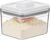 FMOACEN Protein Powder Container with Lid and Spoon, 34oz BPA Free Airtight Dispenser for Tea Sugar Flour Cereal Rice Stackable Easy Clean Kitchen Pantry Organizer Home Travel Use (Clear)