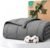 Gkyet Weighted Blanket for Adults(48″ x 72″ 15 lbs, Twin Size) Grey Soft Cooling Weighted Blanket with Glass Beads, Breathable All Season Blanket, Machine Washable