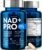 NAD Supplement 600mg for Men and Women with Resveratrol, CoQ10, PQQ, TMG and Apigenin – 6-in-1 Cellular Energy and Longevity Complex – Acid-Resistant Capsules, 60 Count