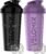 VELOMIX 2 Pack 28oz Protein Shaker Bottle for Protein Mixes, Purple/Black