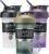 BlenderBottle Classic V2 Shaker Bottle 20 oz Black/Tan&Blue/Purple, 3-Pack