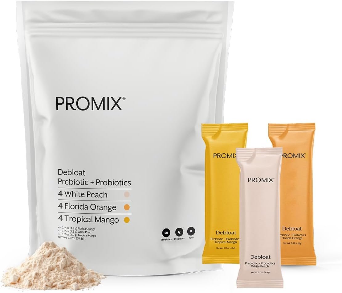 ProMix Nutrition Debloat Prebiotics & Probiotics, Variety – 12 Servings