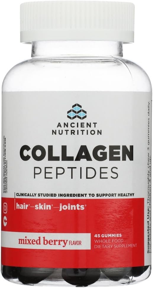 Ancient Nutrition Hydrolyzed Collagen Peptides Gummiees, Mixed Berry