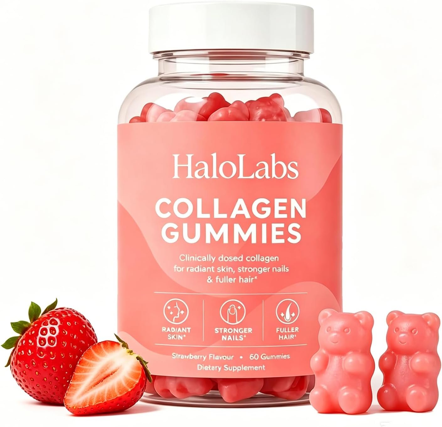 Strawberry Gummies for Women, 60 Gummies