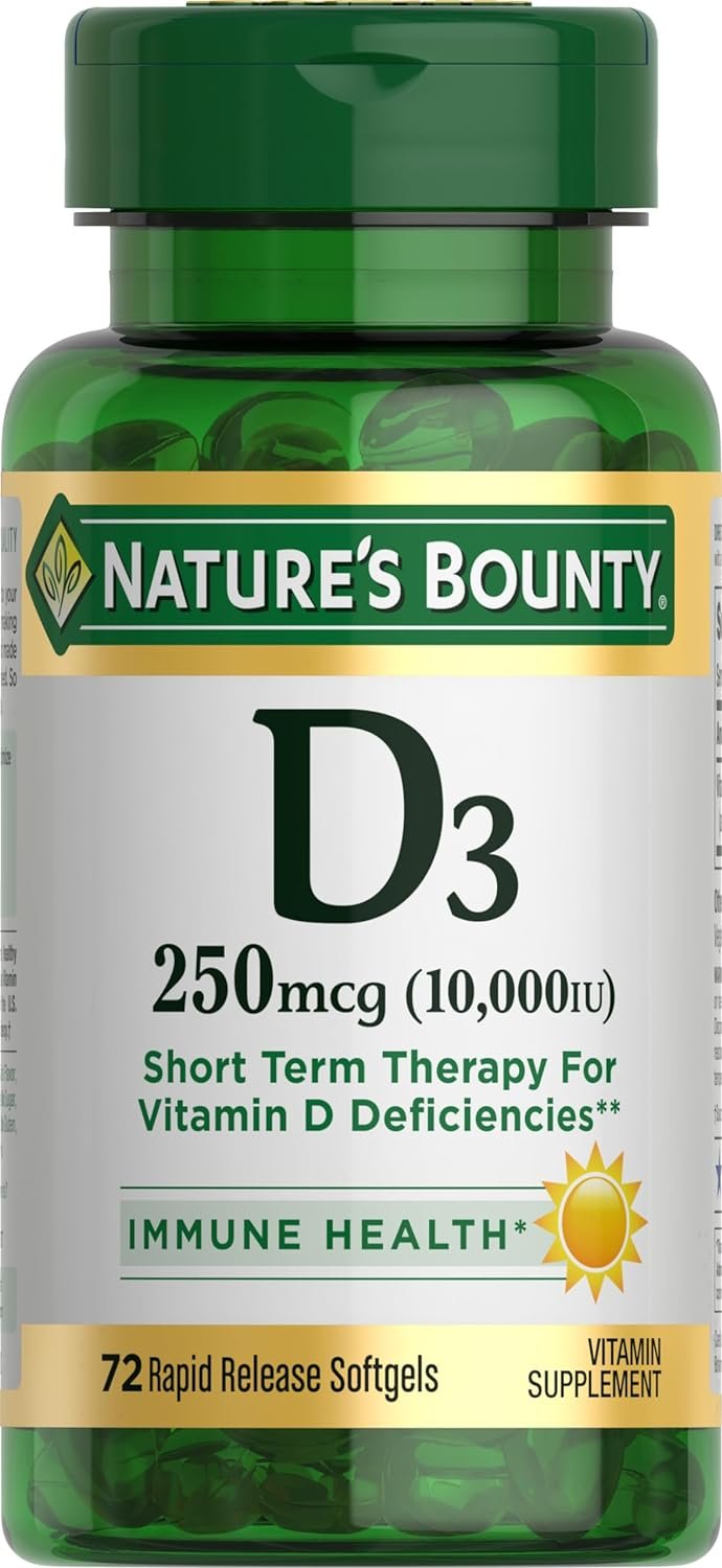 Nature’s Bounty Vitamin D for Immune Support, 72 Softgels