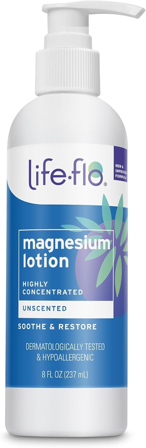 LIFE-FLO Unscented Magnesium Lotion, 8 fl oz