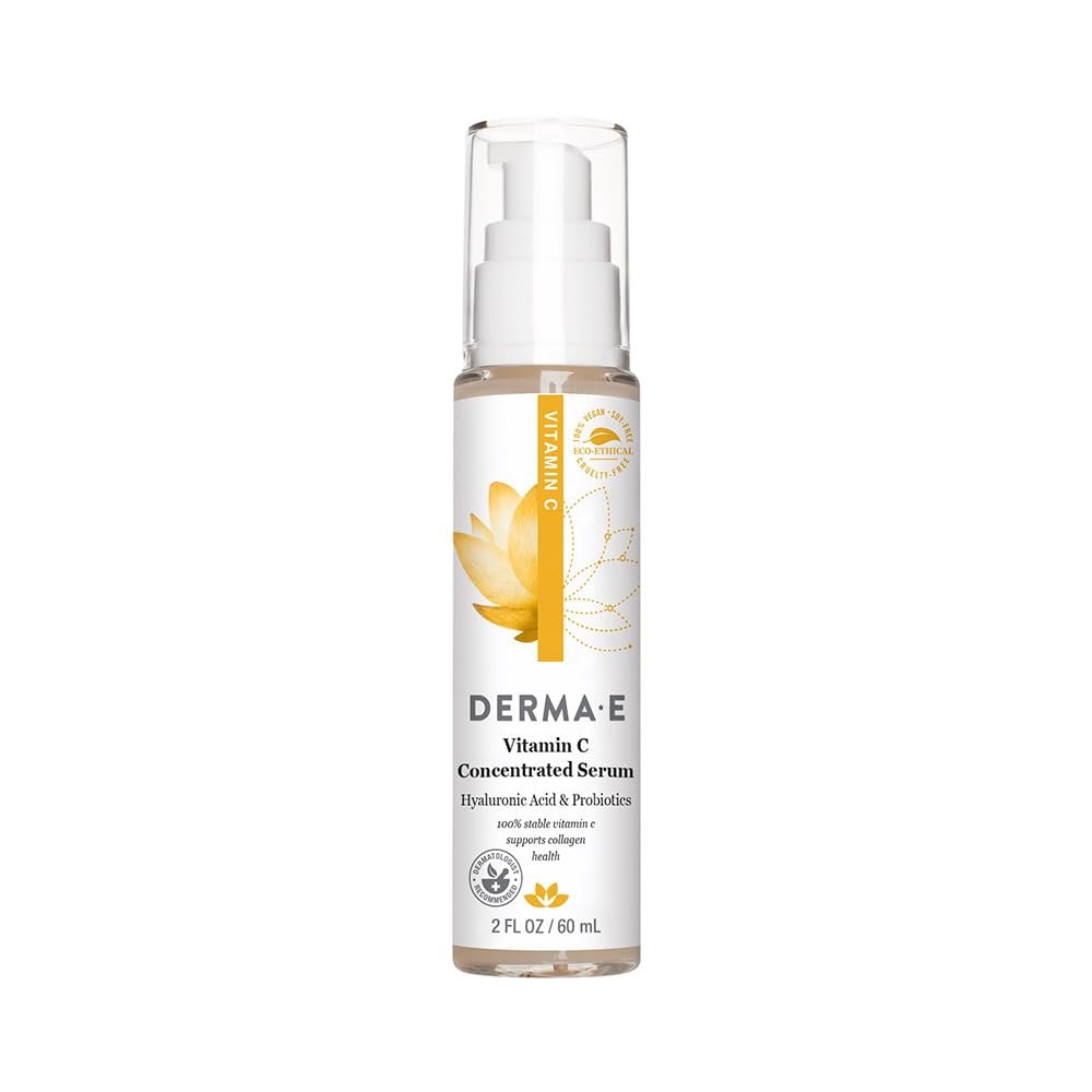 Derma E Vitamin C Concentrated Face Serum to Hydrate & Brighten, 2 Oz