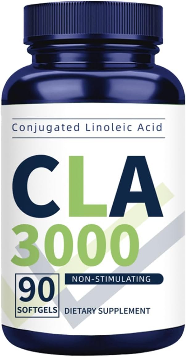 CLA 3000mg Softgels – Conjugated Linoleic Acid with Safflower Oil – CLA Supplement for Weight Management – Gluten Free – 90 Softgels