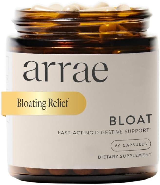 Bloat Capsules – Diegestive Enzymes for Women, Ginger & Bromelain, 60ct