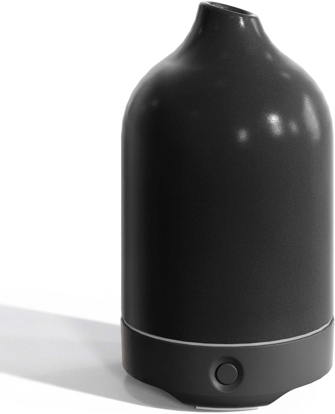 Essential Oil Diffuser, Ceramic Oil Diffuser, 120ML Scent Diffuser for Home, Ultrasonic Aromatherapy Diffuser, Cool Mist Humidifier with 7 Led Light, Auto Shut-Off, Black