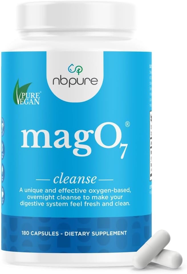 nbpure MagO7 Natural Colon Cleanse & Detox (180 Capsules)
