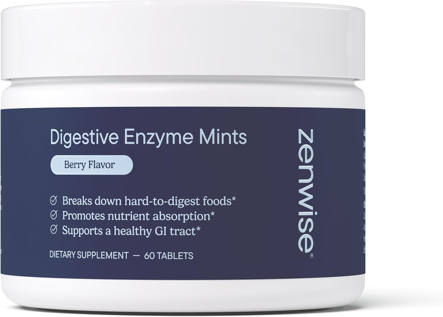 Zenwise Health Chewable Digestive Enzymes Mints, Digestion Relief – 60 CT