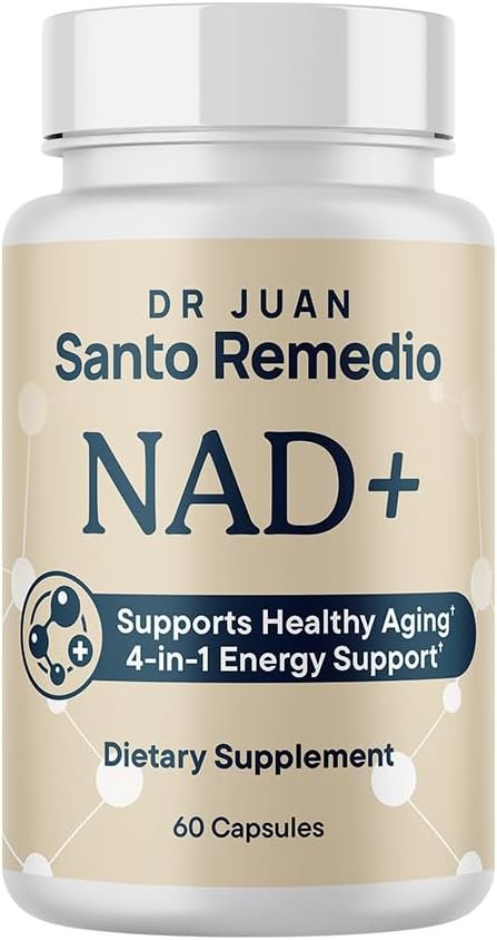 Santo Remedio NAD+ Supplement, Healthy Aging & Cellular Health, 60 Capsules