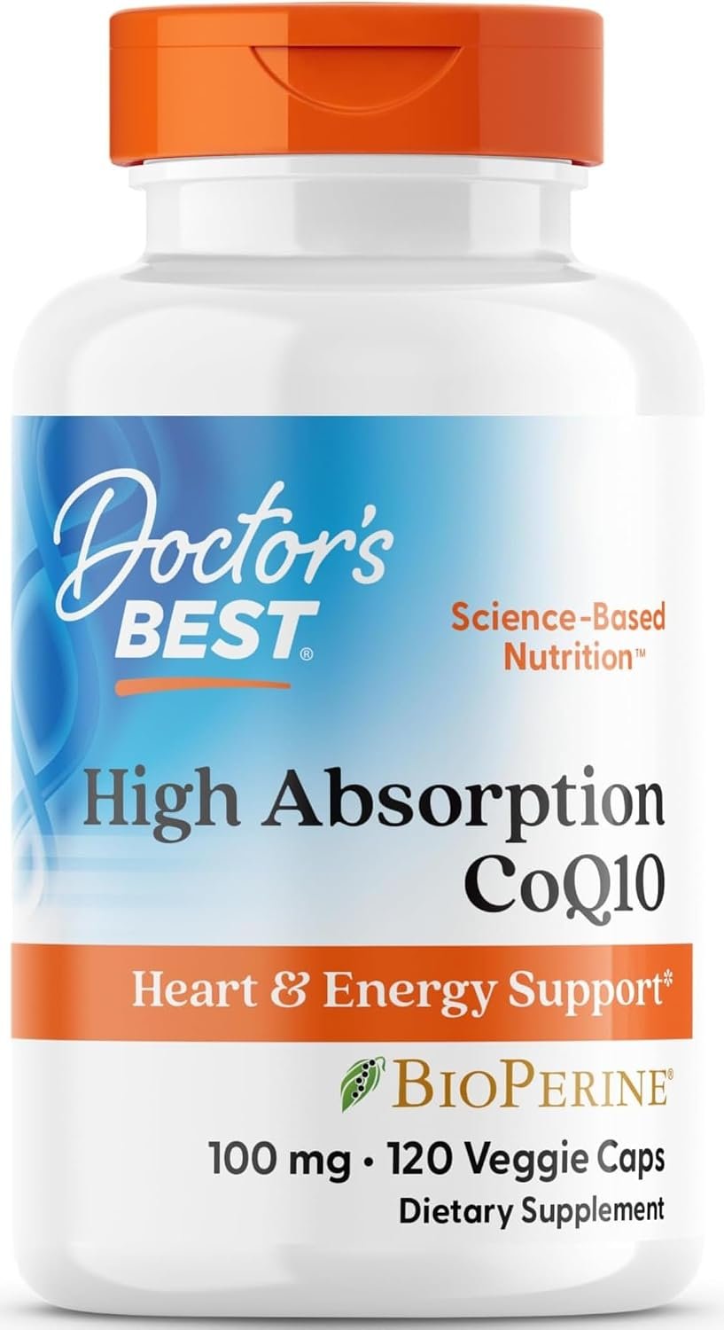 High Absorption with Bioperine CoQ10 100mg Doctors Best 120 VCaps