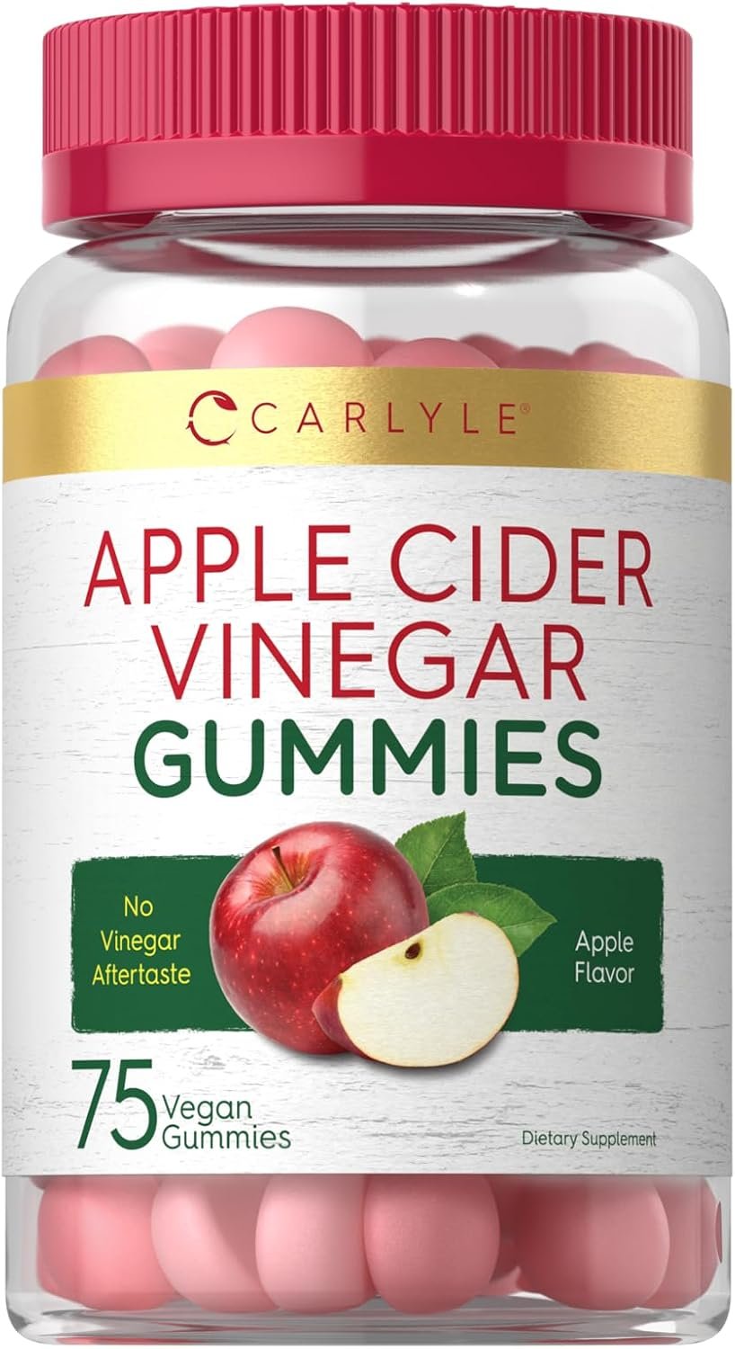 Carlyle Vegan Apple Cider Vinegar Gummies | 75 Count | Apple Flavor
