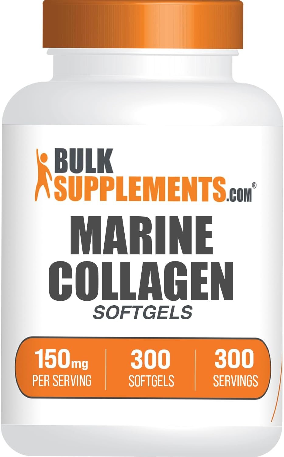 BulkSupplements.com Collagen Softgels – Collagen Peptides Capsules – Collagen Pills for Women – Collagen Peptides Pills – Marine Collagen – Collagen Supplements (300 Count – 300 Servings)