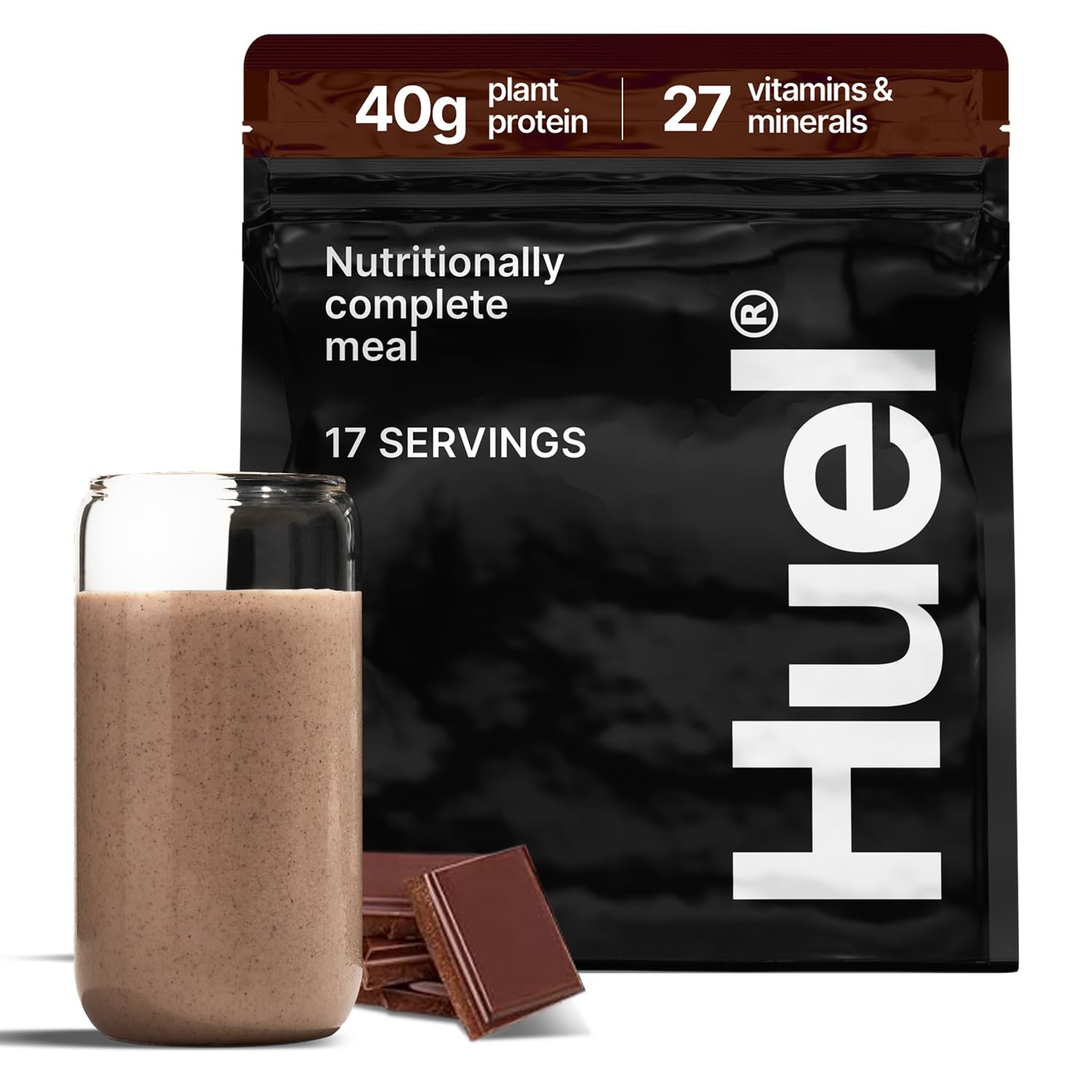 Huel Black Edition | Chocolate 40g Vegan Protein Powder | Meal Replacement