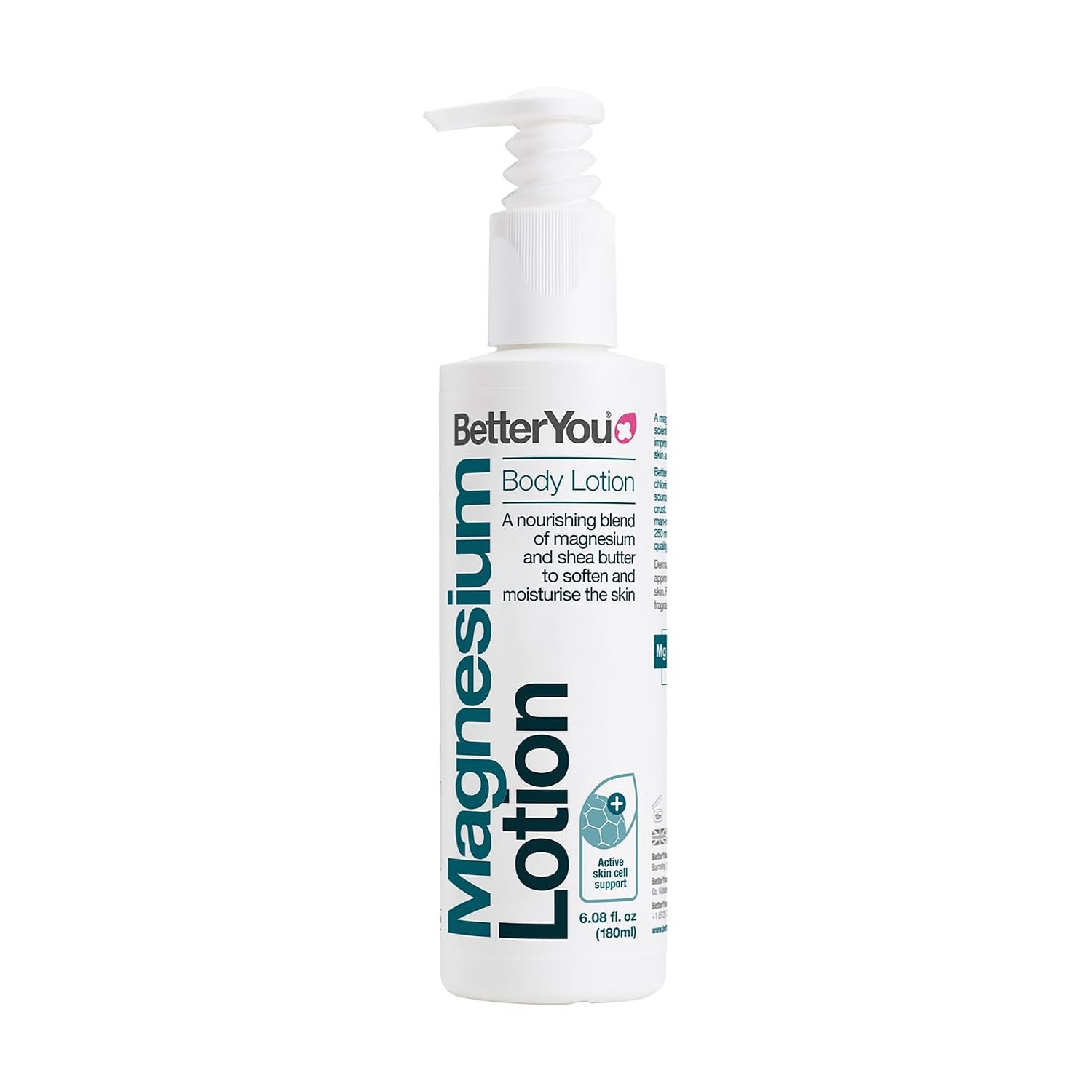 BetterYou Magnesium Body Lotion – Body Cream with Magnesium And Shea Butter – Softens Skin, Relaxes Muscles – Nourishing And Lightweight – 6.08 oz