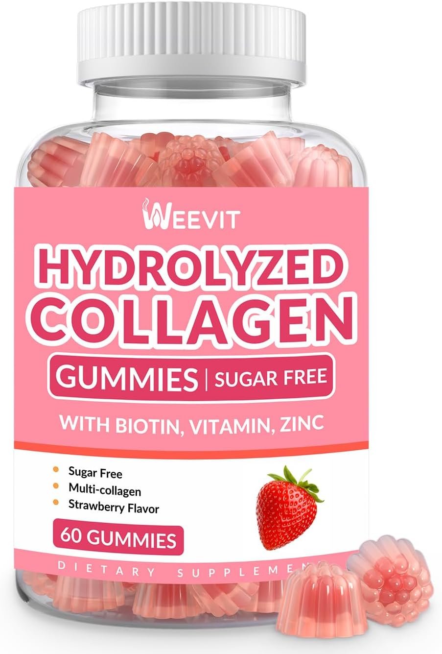 WEEVIT Collagen for Women, Collagen Peptides Gummies, Collagen Supplements