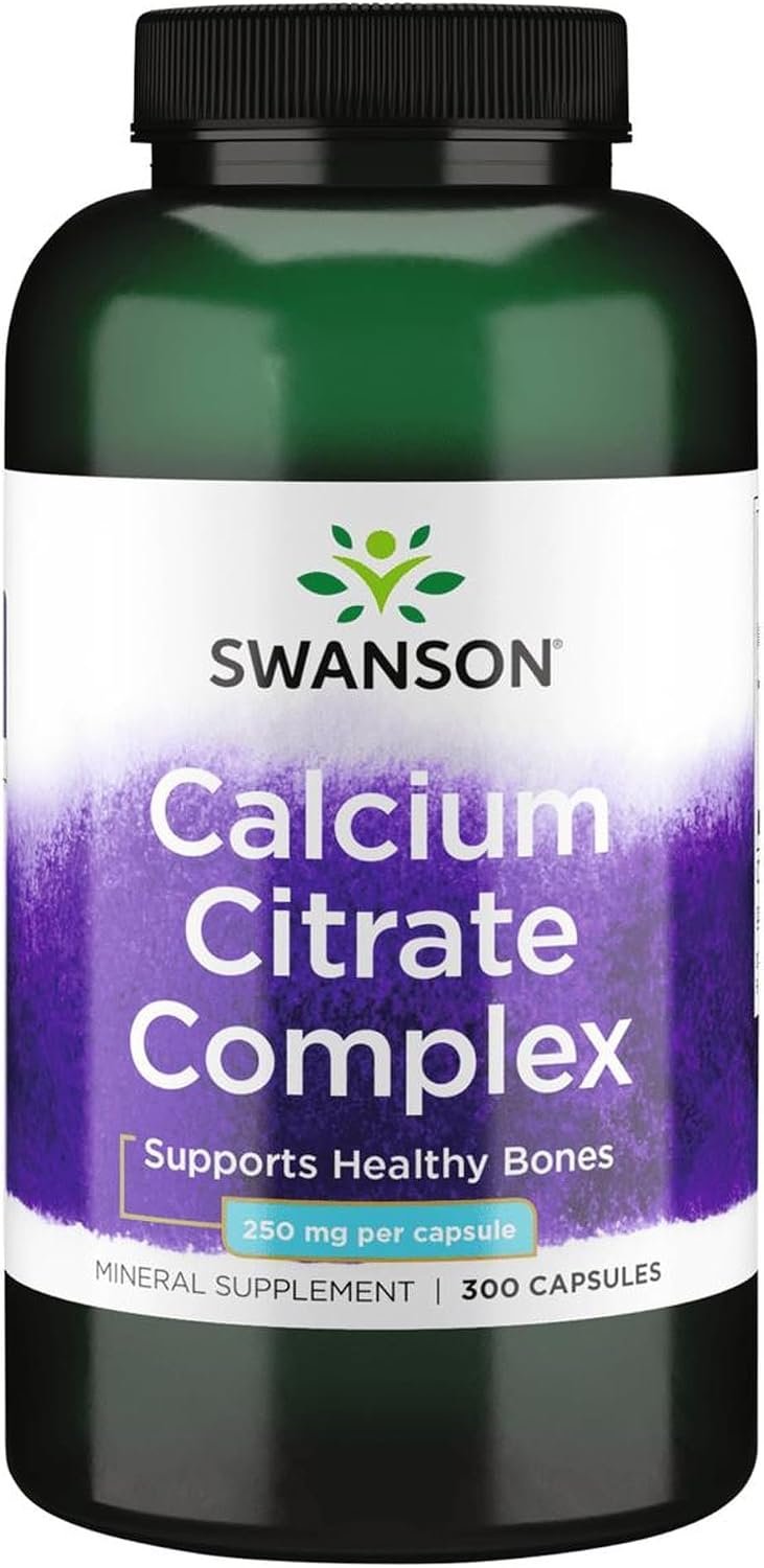 Swanson Calcium Citrate Complex for Muscle and Bone Health, 300 Capsules