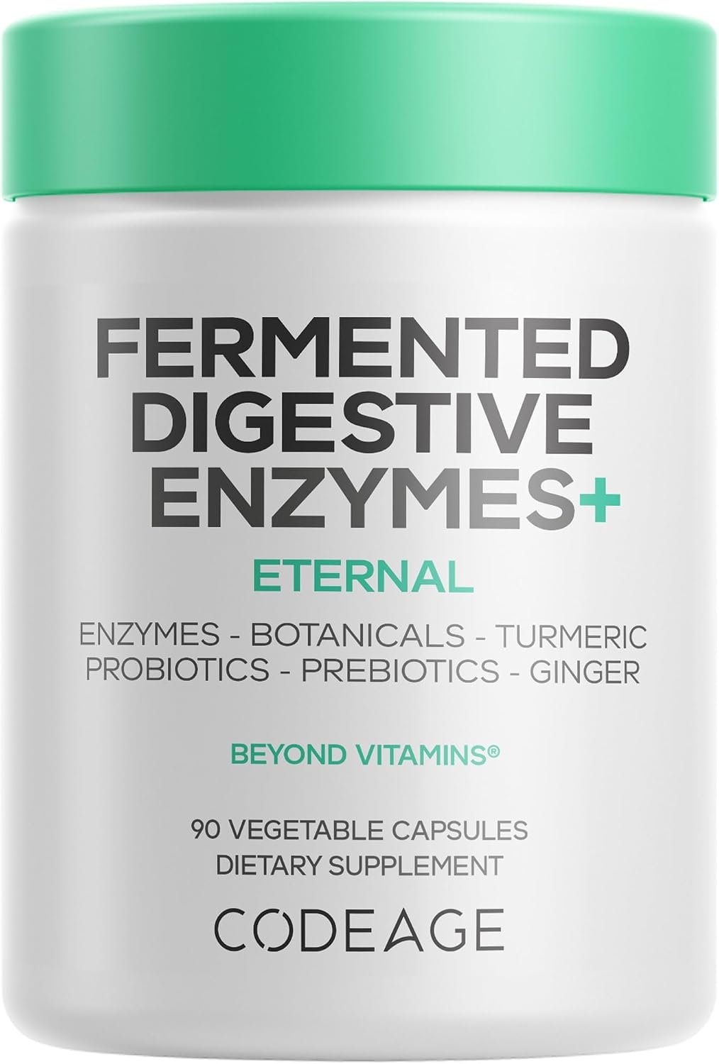 Codeage Fermented Digestive Enzymes, 14 Enzymes, Probiotics, 90 Capsules