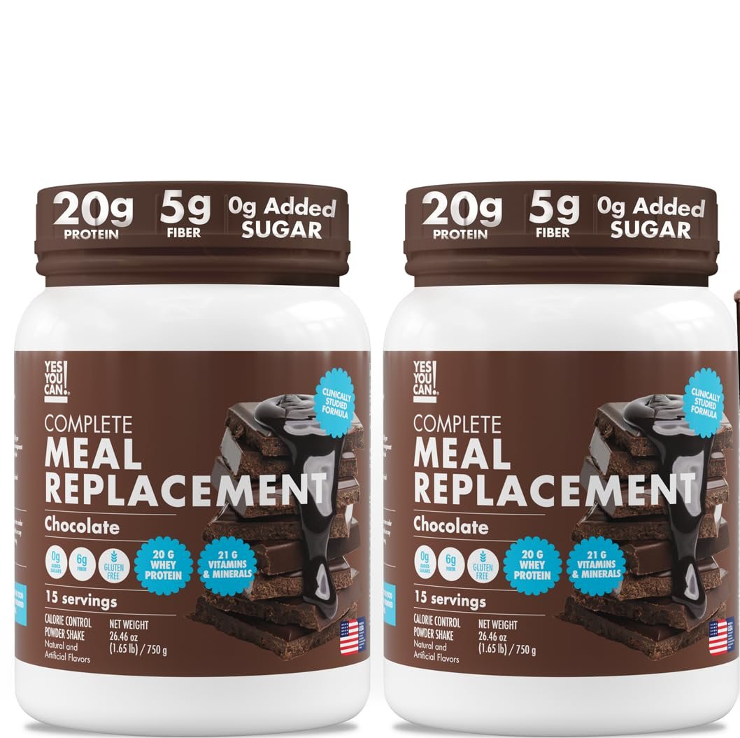 Yes You Can! Meal Replacement Shake, Chocolate, 15 Servings, 2 Pack