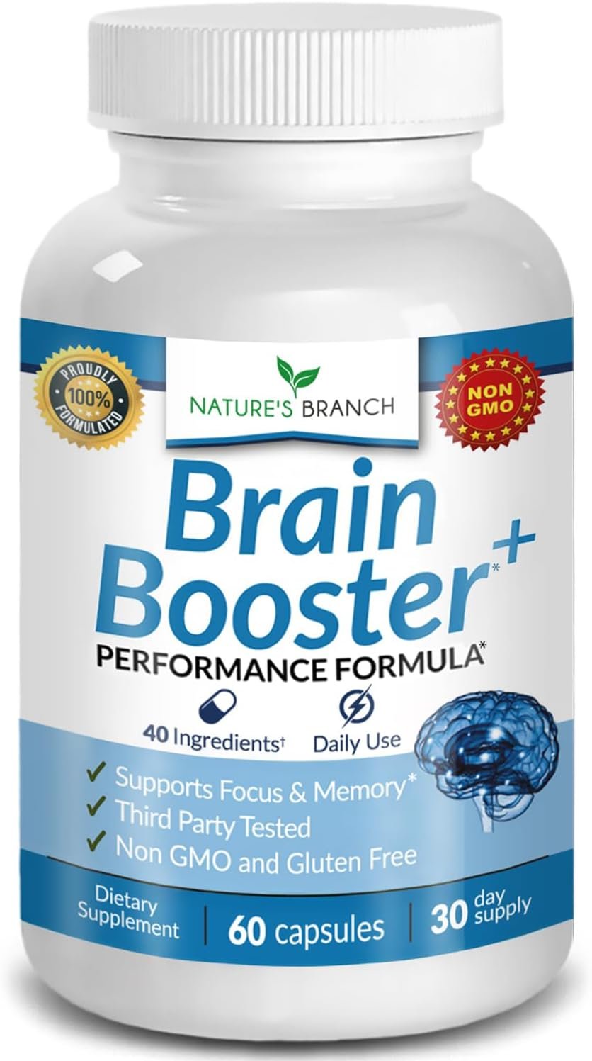 40-in-1 Brain Booster Supplement for Focus, Memory, Clarity, Energy