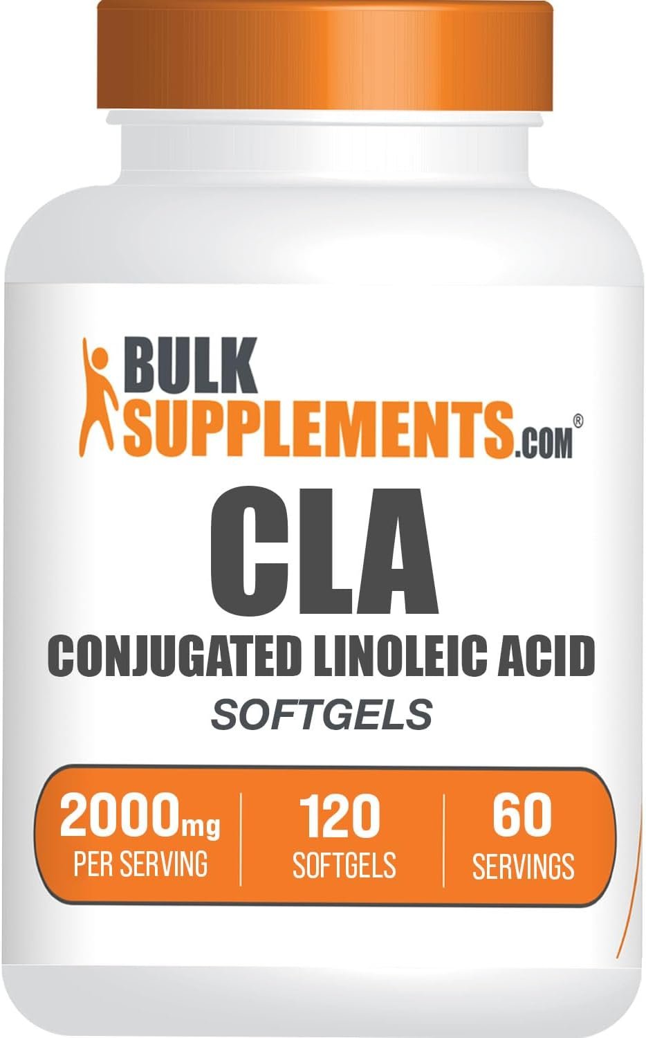BulkSupplements.com CLA Softgels – Conjugated Linoleic Acid, CLA Supplements – Gluten Free, 2 Softgels per Serving (2000mg), 120 Count (Pack of 1)