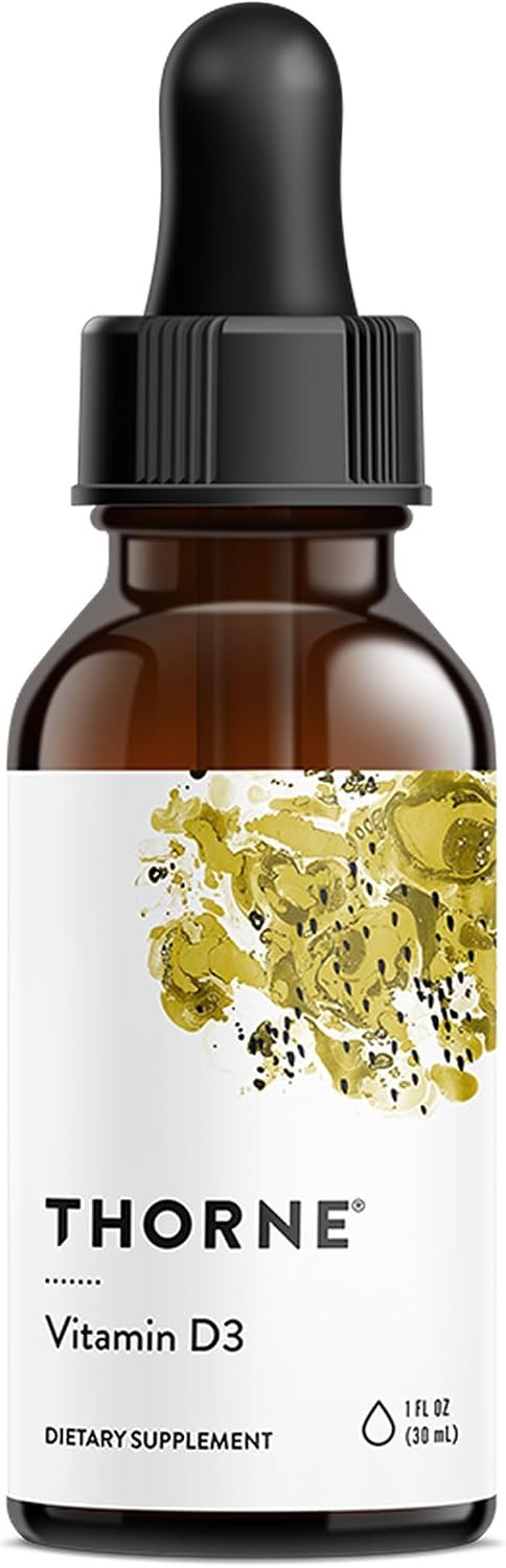 THORNE Vitamin D3 Liquid, 4,000 IU with Precision Dropper, 30 Servings