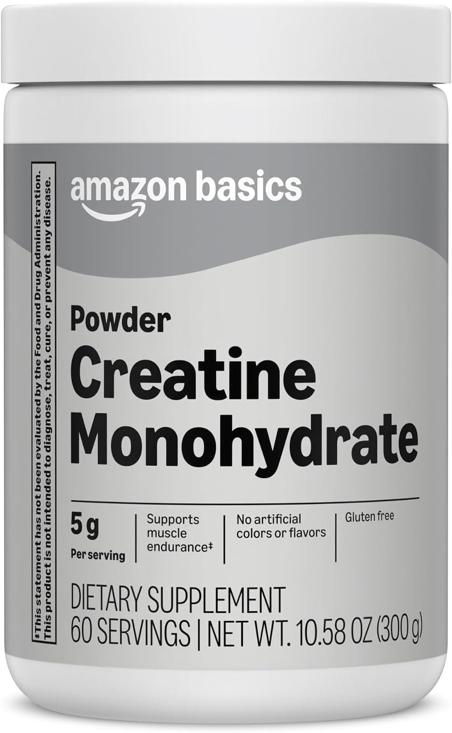 Amazon Basics Creatine Monohydrate Powder, 10.58 oz, 60 Servings