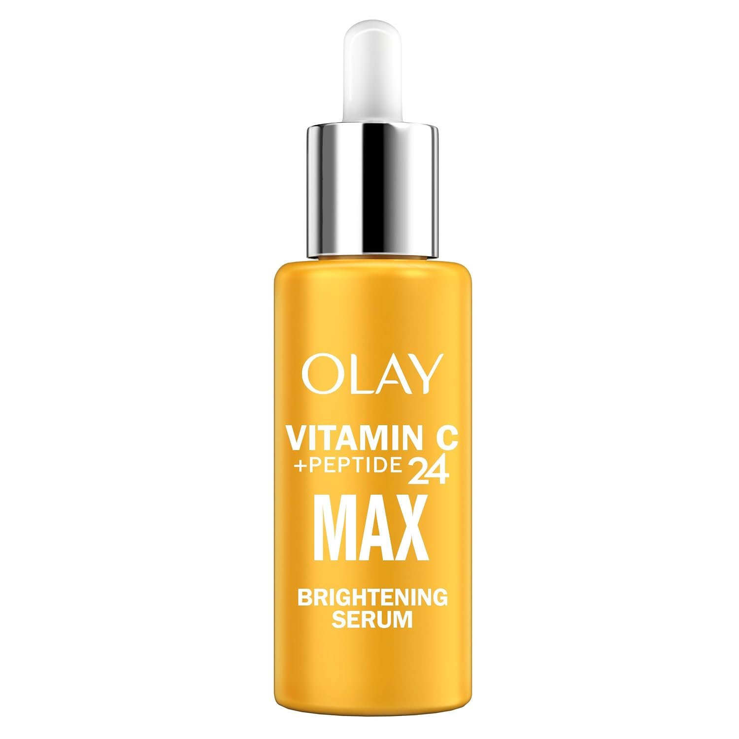 Olay Vitamin C Max Brightening Face Serum, Vitamin C Face Serum with Peptides, Brightening Face Serum for Radiance, Even Tone, Antioxidant Facial Serum for Glowing Skin, 1.3 Fl Oz