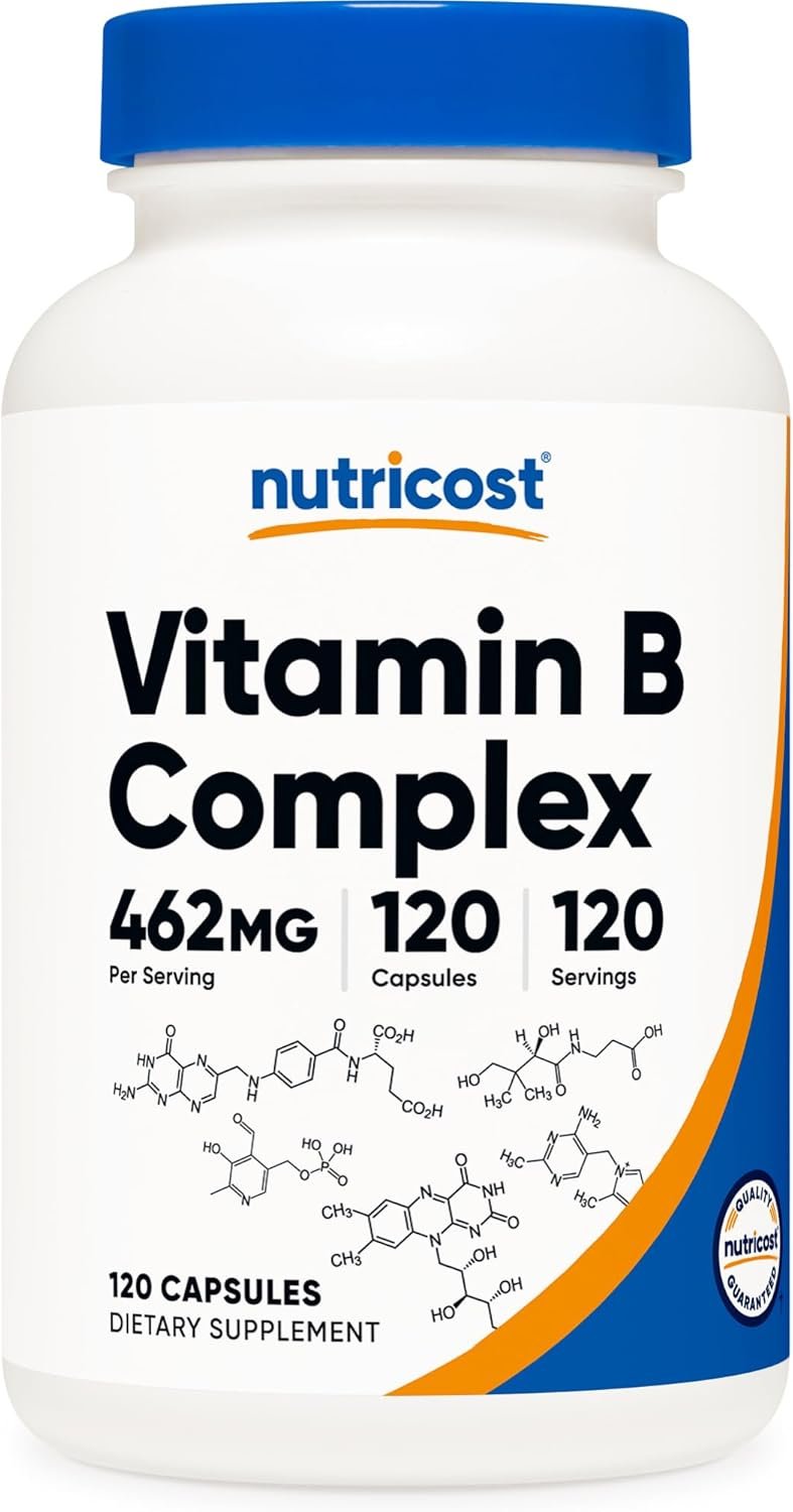 Nutricost High Potency Vitamin B Complex 462mg, 120 Capsules