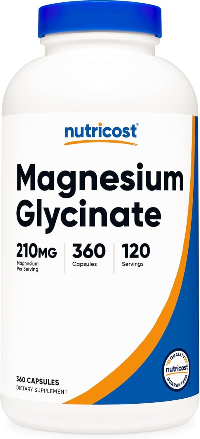 Nutricost Magnesium Glycinate Capsules (210mg) 360 Capsules