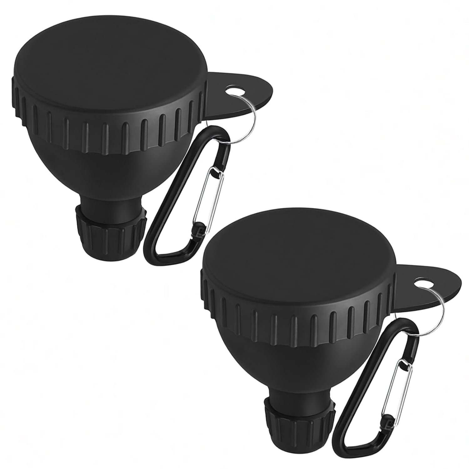 2 Pack Protein Powder Funnel – Protein Powder Travel Container(Black 50ml)