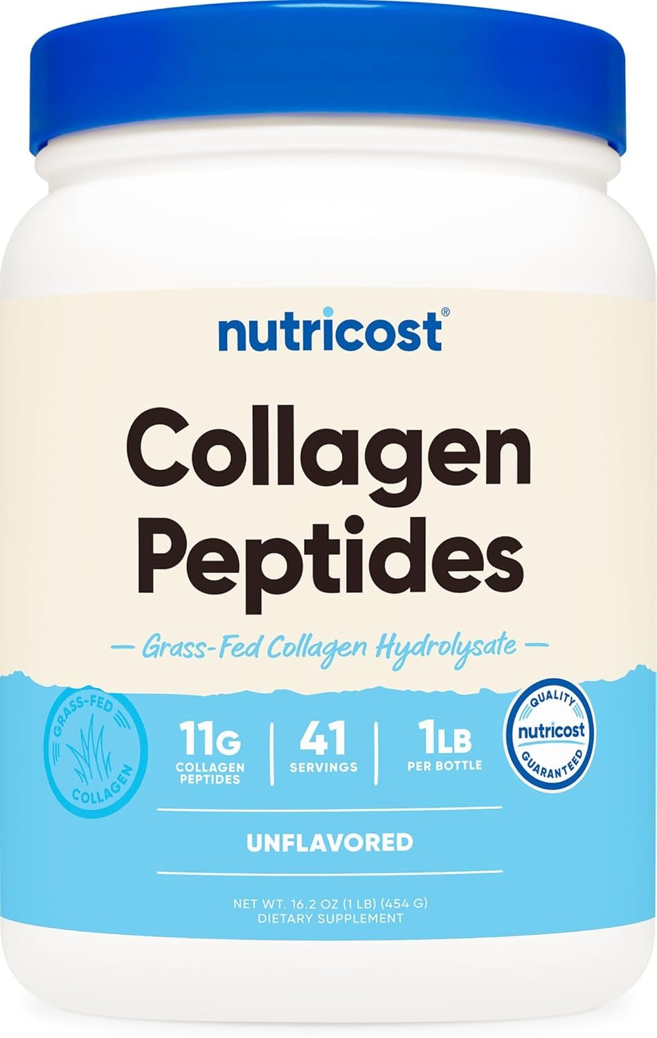 Nutricost Collagen Peptides Powder 1LB (454 G), Grass Fed Bovine