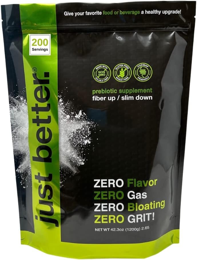 just better. Prebiotic Fiber Supplement for a Healthy Gut | Fiber Powder with Zero Grit Zero Taste and No Bloating or Gas | Feel Full Faster | Keto Non-GMO Gluten Free Vegan 200 Servings