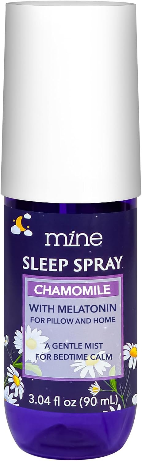Lavender & Chamomile Sleep Spray with Melatonin – Natural Pillow Mist for Deep Sleep, Warm & Grounding Bed Spray for Adults, Gifts for Teen Girls and Women