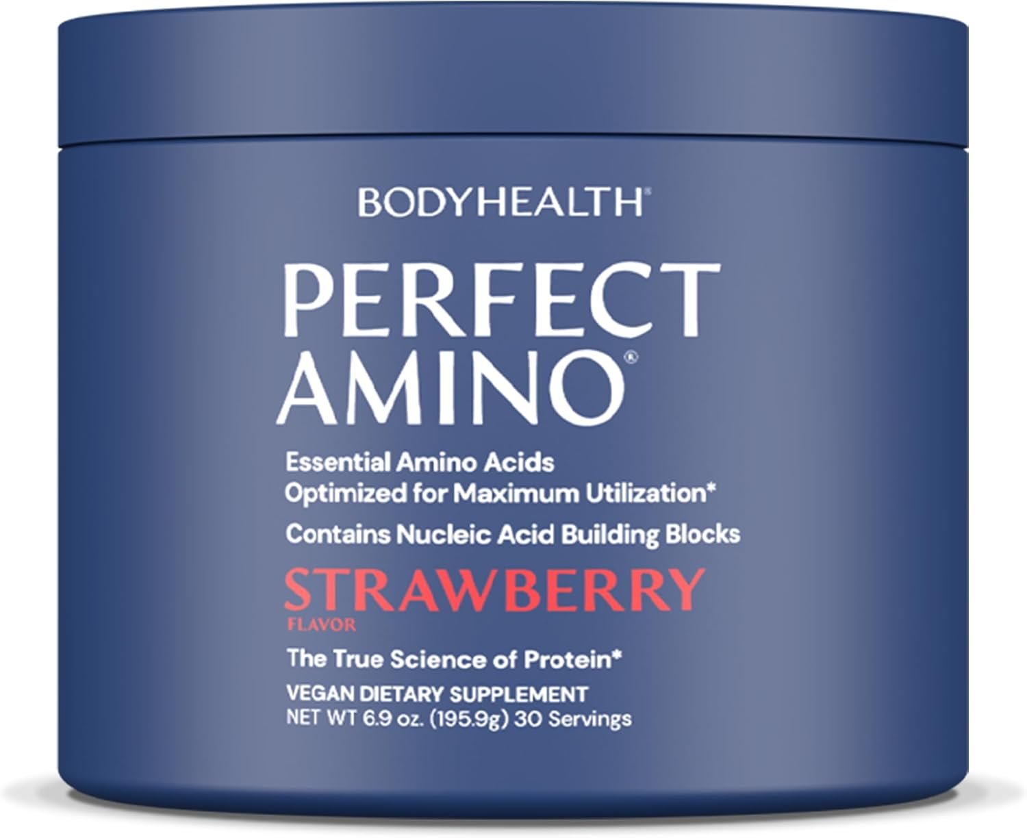 BodyHealth PerfectAmino Powder – BCAA and EAA Powder for Pre and Post Workout – Amino Acid Energy Drink for Men and Women to Support Lean Muscle and Recovery – Strawberry – 30 Servings