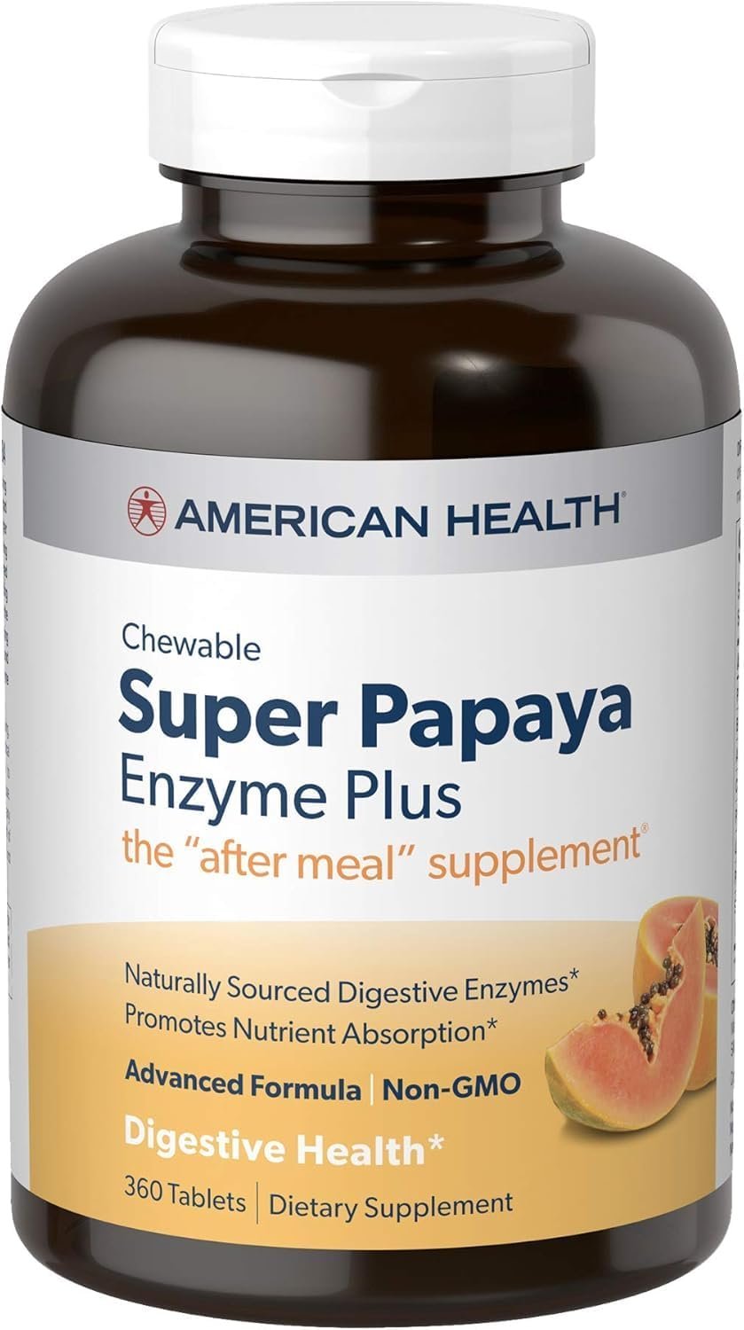 American Health Multi-Enzyme Plus, Super Papaya, 360 Count