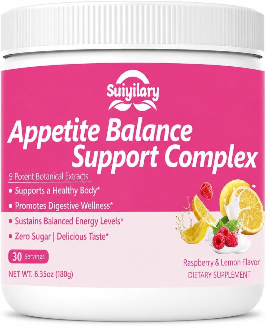 Suiyilary Cutting Drink Mix Powder, Yerba Mate, Natural 9 Plant Extracts, Digestive Gut Healthy for Women Men, Sugar-Free, Raspberry Lemon 30 Servings