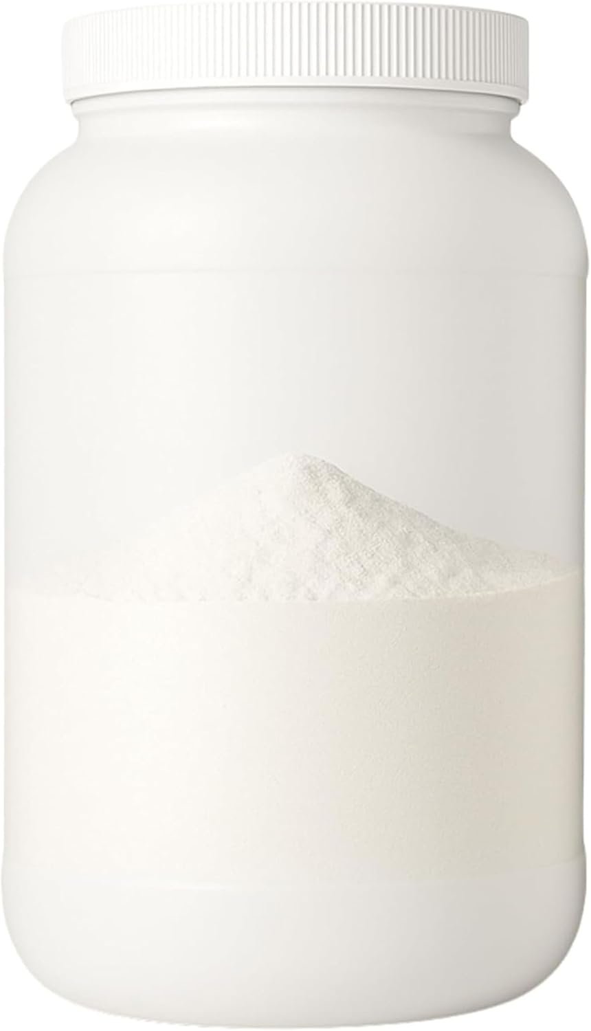 Protein Powder Container 1 Gallon Jar with Airtight Lid – Plastic Large Wide Mouth Jar – Pack of 2 – Made in USA
