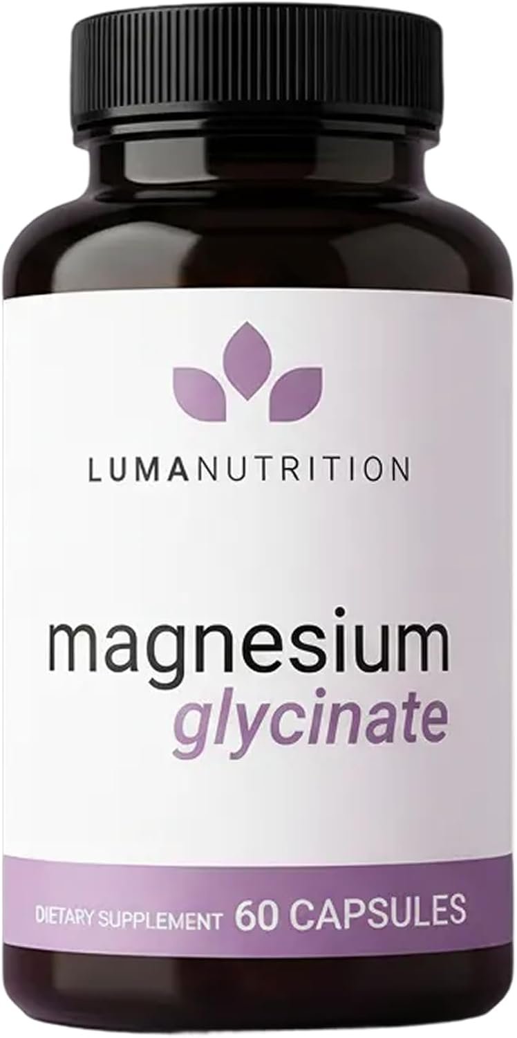 Luma Nutrition Magnesium Glycinate 1000mg Supplement – 60 Capsules