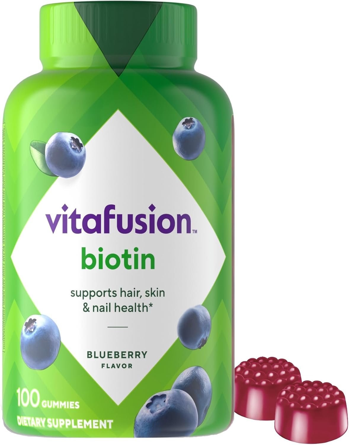 Vitafusion Biotin Gummies 5000mcg Per 2 Gummies | Hair Skin and Nails