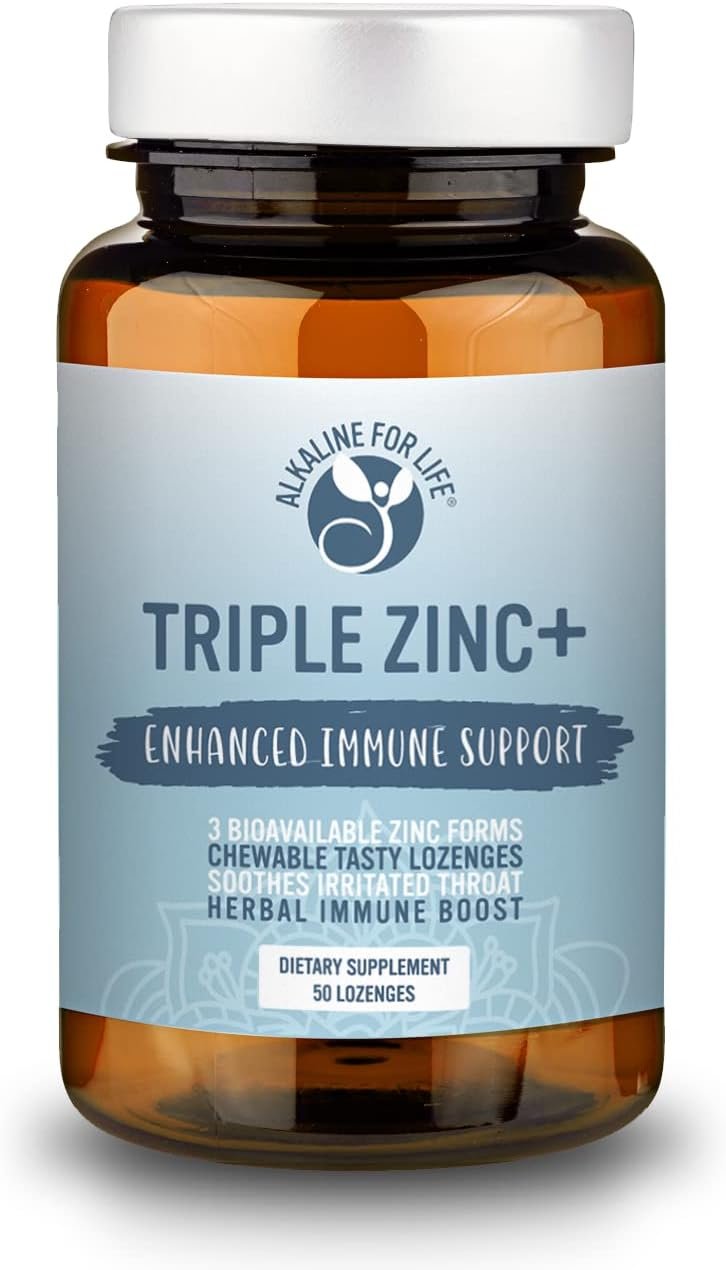 Alkaline for Life Triple Zinc Lozenges, Vitamin C & Echinacea, 50 Count